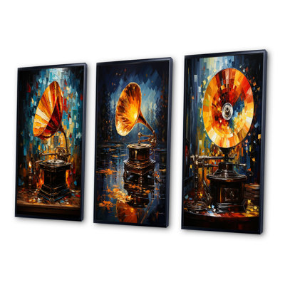 " Phonograph Mosaic " 3 - Pieces