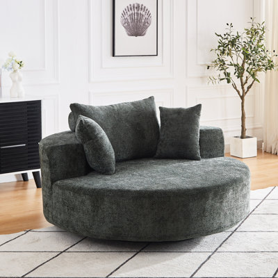 Fauteuil pivotant Fluffy Chenille