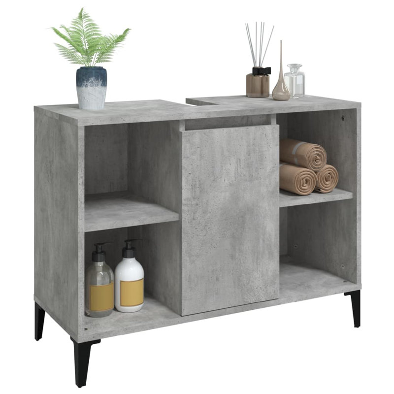 Skagway Freestanding Bathroom Cabinet, Concrete Grey