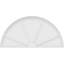 Fronton en PVC de qualité architecturale à 4 rayons l 62 po x H 31 po x P 2 po-41863287