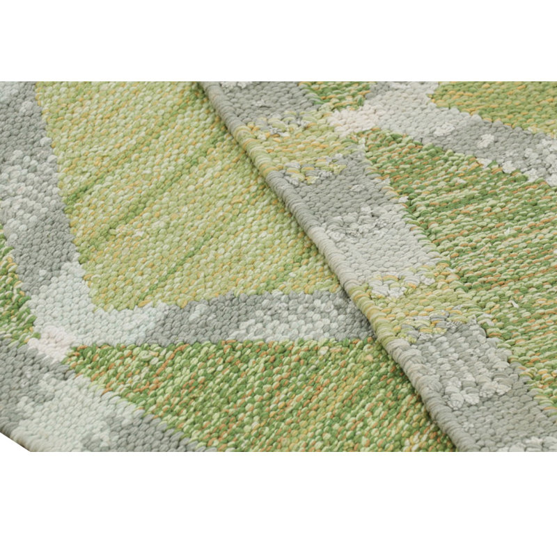 Scandinavian Cotton Geometric Area Rug, Runner 3' x 10'