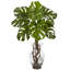 26'' Faux Foliage Plant in Glass Decorative Vase