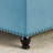 Square Tufted Upholstered Linen Ottoman