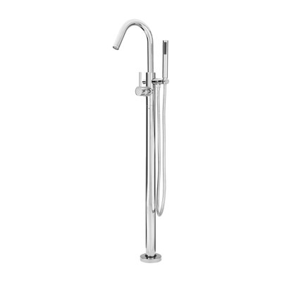 Garniture de robinet de baignoire sur pied à poignée simple