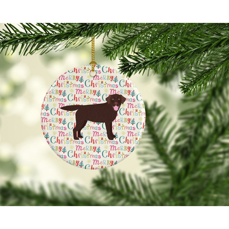 Figurine suspendue chocolat Labrador Retriever