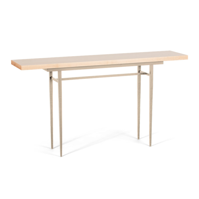 Wick Console Table, Soft Gold, 32.1" H x 60" W x 14" D, Natural