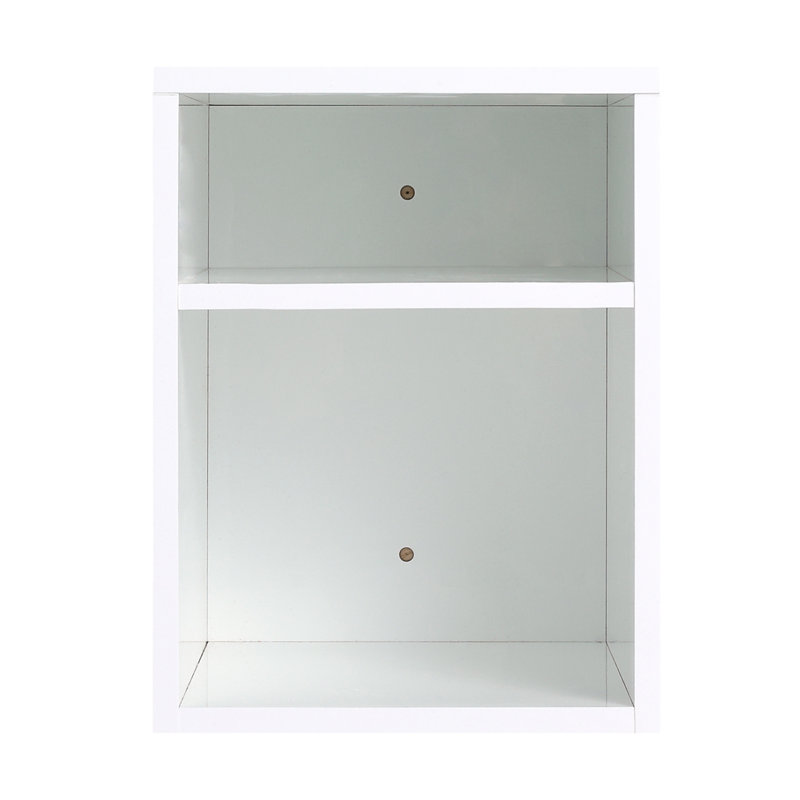 Bathroom Storage Cabinet, Glossy White, 15.74" H x 12" W x 17.71" D