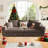 82.7 " Plush Corduroy 3-Seat Sofa,Modern Comfy Upholstered Sofa Cloud Couch, Convertible Deep Seat Sofa with Soft Pillows-1517482568