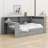 Wood Platform Bed with Upholstered Headboard, LED Lights, Charging Station, Storage Shelves, Trundle Bed & Desk-656764934