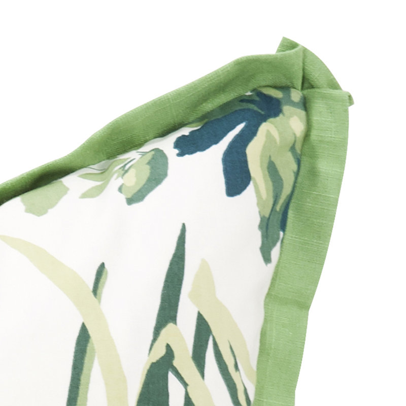Floral Cotton Reversible Throw Pillow, Daffodil, 24" x 24", Insert