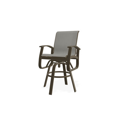 Fauteuil pivotant à hauteur de barre en aluminium Belle Isle Sling