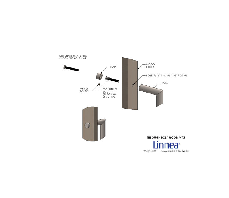 Modern Appliance Pull - Through Bolt, Satin Stainless Steel, 23 5/8"