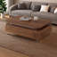 Table basse minimaliste en bois massif noyer-852559830