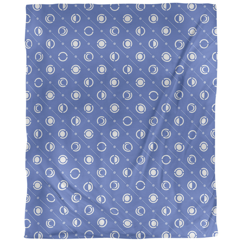 Tissu de phases lune, L 56 po x l 36 po, Coton peigné de base, Bleu