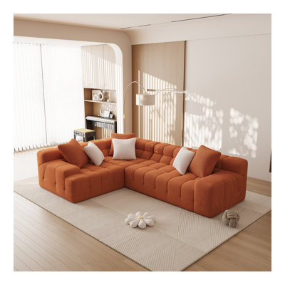 Canapé modulaire en L avec méridienne modulaire en L avec siège profond