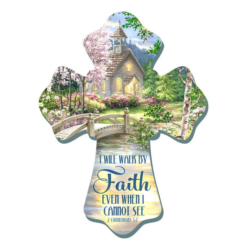 Walk By Faith Wooden Cross