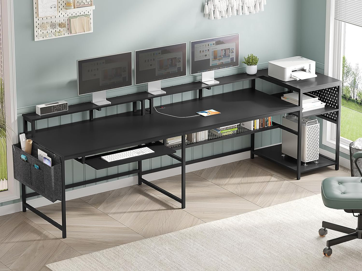 Inbox Zero Larrie 59.01'' W Rectangle Computer Desk L-Shaped Computer ...