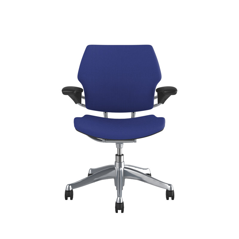 Freedom Task Chair, Pumpkin, Polished Aluminum/Graphite