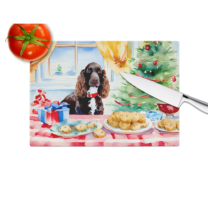 Planche à découper en verre American Water Spaniel