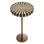 Side Table Albany Antique Brass Finish Marquetry Top