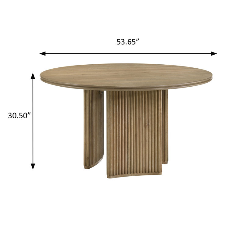Table de salle à manger l 53,65 po contemporaine, brun