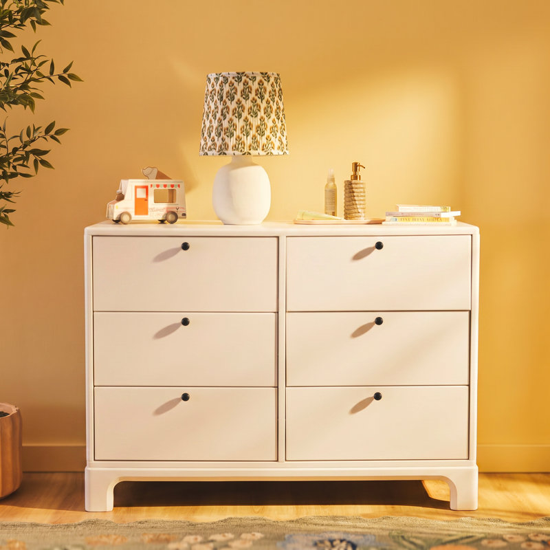 Commode 6 tiroirs Little Seeds Posey, Blanc