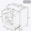 Base de meuble-lavabo moderne autoportant, rangement multifonctionnel avec 2 portes et 1 tiroir, fabrication en bois massif durable et panneau de fibres à densité moyenne-114390106