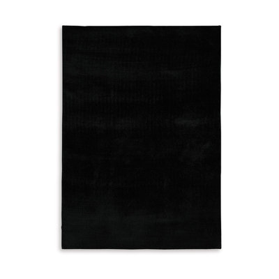 Tapis noir à poils longs Stebin