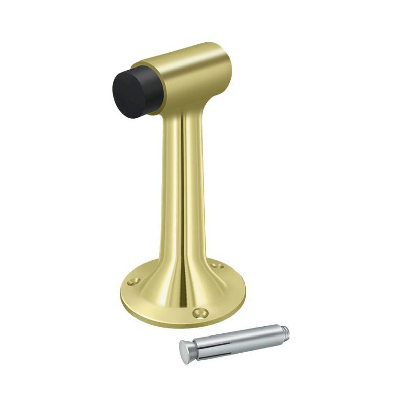 Door Stop, Polished Brass