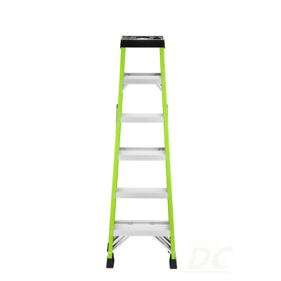 Fiberglass Ladder, Single Side Step Ladder, For Electrical Engineering Ladder Structure Insulation Ladder, Red