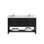 Parker 60 In. W X 22 In. D Double Sink Bathroom Vanity In Black With 2 In.