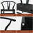 Chair Weave Modern Solid Wood Mid-century Y Shaped Backrest Dining Chair (2 Set )-1294757031