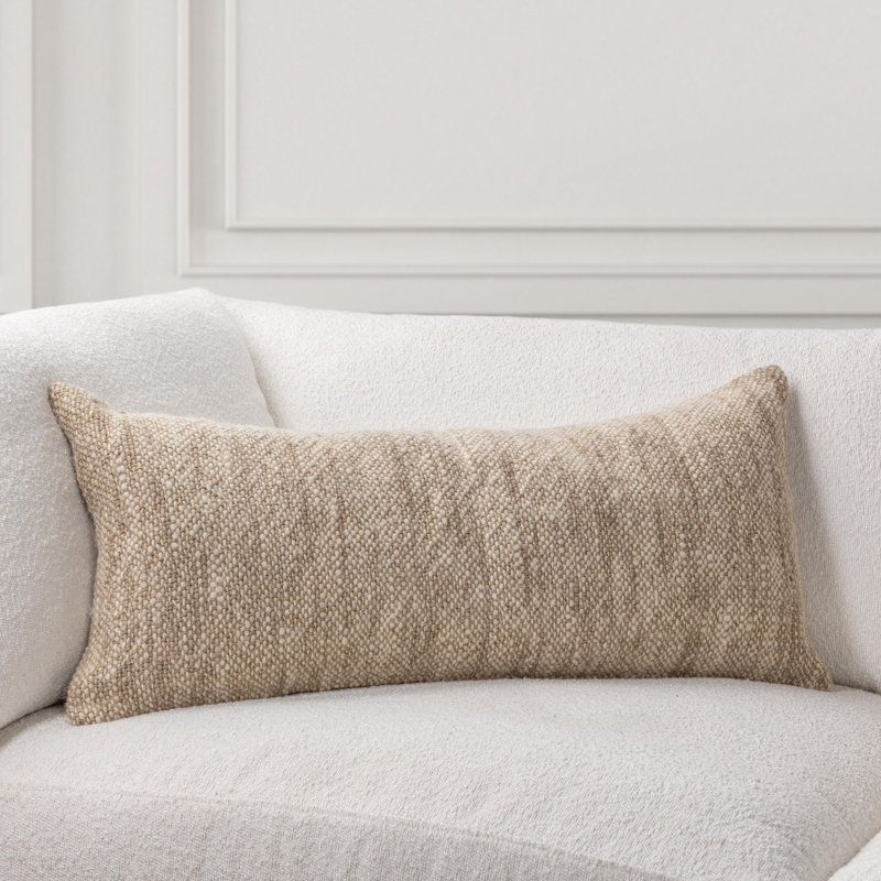 Jai Linen Blend Throw Pillow, Rectangle 16"H x 36"W