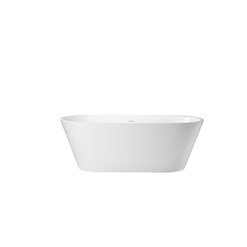 Arcadia 51 In. Freestanding Bathtub In Glossy White Finish