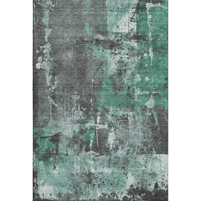 Premium Machine Washable Mayfield AMF1839 Abstract Rug
