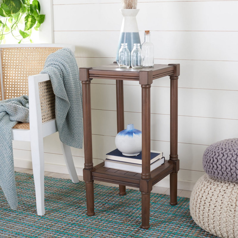 Table de bout avec rangement Antaun, Brun