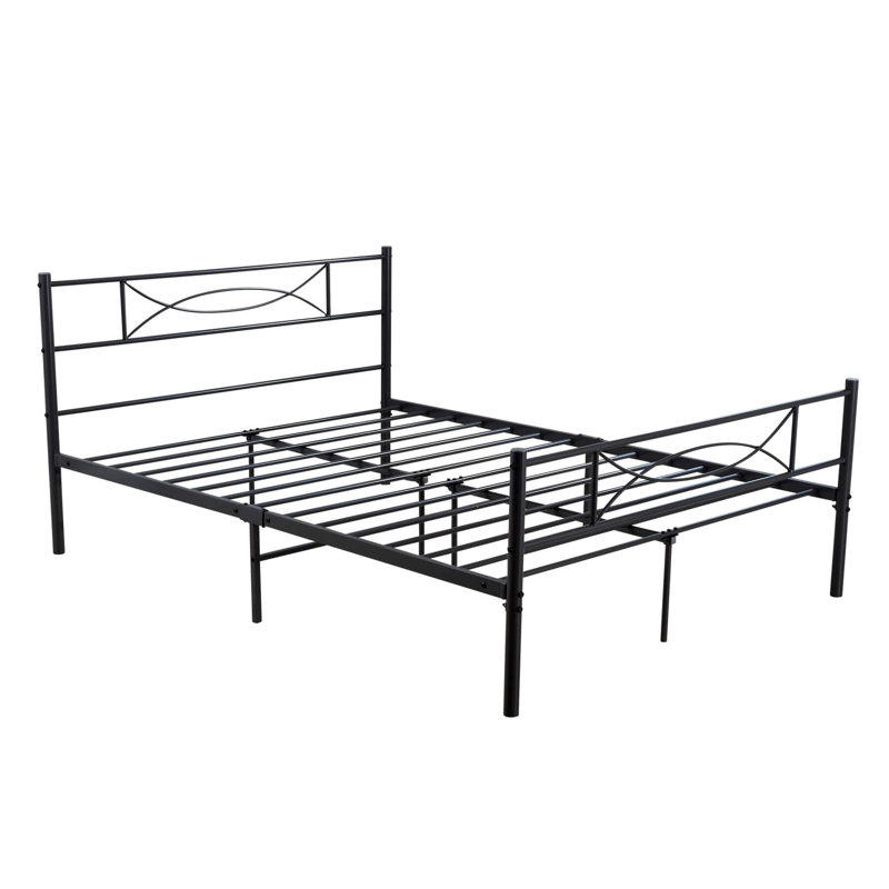 Metal Bed Black, Small Double (4')