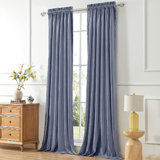 Blackout Curtains Velvet Rod Pocket Window Drapes Treatment Semi Room Darkening