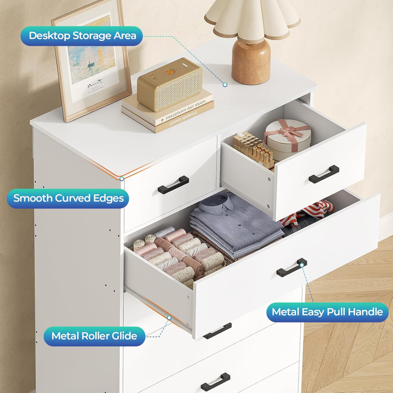 tall dresser for clothing deep Black Metal with 5 Drawer, Dressers Bedroom, 48" Tall Modern Chest of Drawers, Steel Large Dresser Storage Organizer Drawers for Closet, Living Room, Hallway : Home Tired of cluttered spaces and messy bedrooms Find Your Perfect Dresser: Bedroom