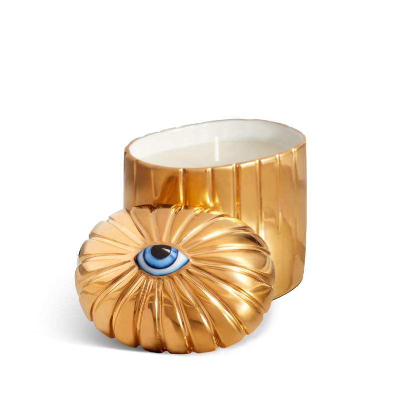 Lito Candle, Gold, 10.5 oz, 4.75" L x 4" W