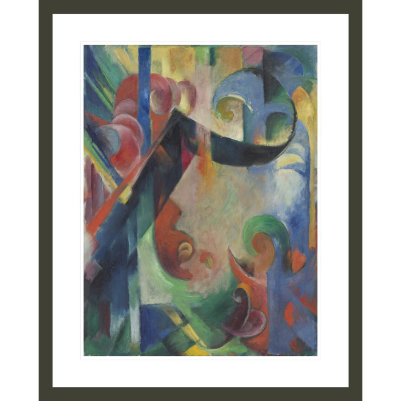 Broken Forms (Zerbrochene Formen) par Franz Marc - Estampe numérique encadrée, H 29,13 po x l 23,5 po