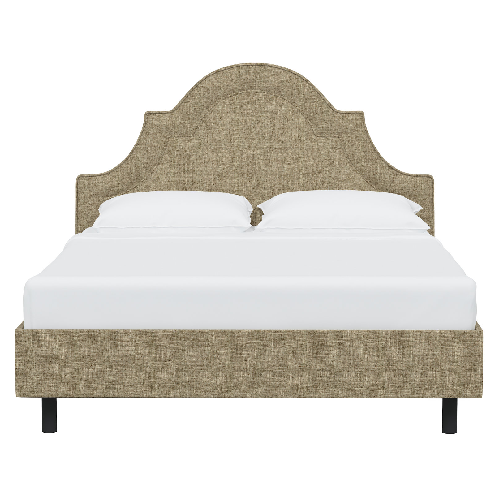 Knipe Upholstered Bed, Twin, Zuma Natural Textured Linen