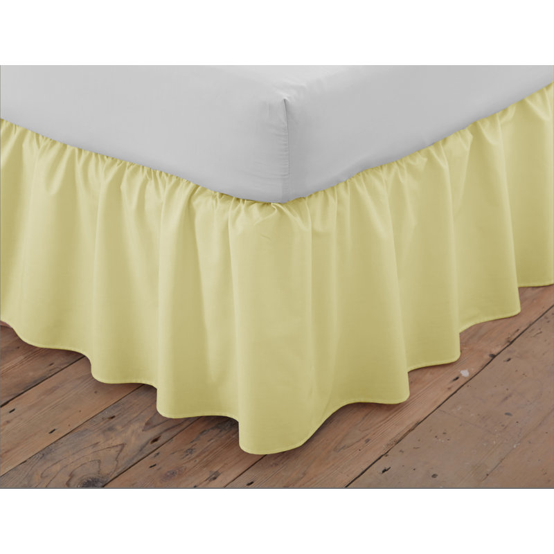 Margret Ruffled Bed Skirt, Lemon, Single (3')
