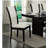 Dining Side Chairs Set of 2 White Faux Leather Upholstered Espresso Finish Hardwood Solid-1283330220-1283330210