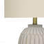 Lighting, H 24 po, lampe de table, résine crème, abat-jour ivoire / crème, transitionnel