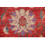 Tapis rouge en laine noué à la main de conception unique 4 pi 0 po x 4 pi 9 po New Age