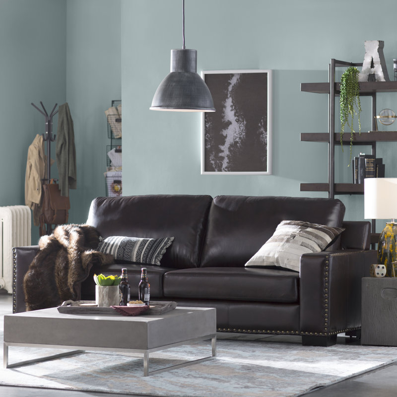 Quiles Concrete Top End Table, Dark Gray