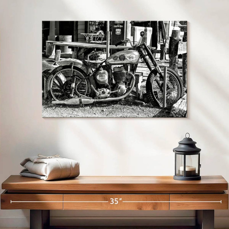 Noir Arizona - Moto US 66, H 16 po x l 24 po