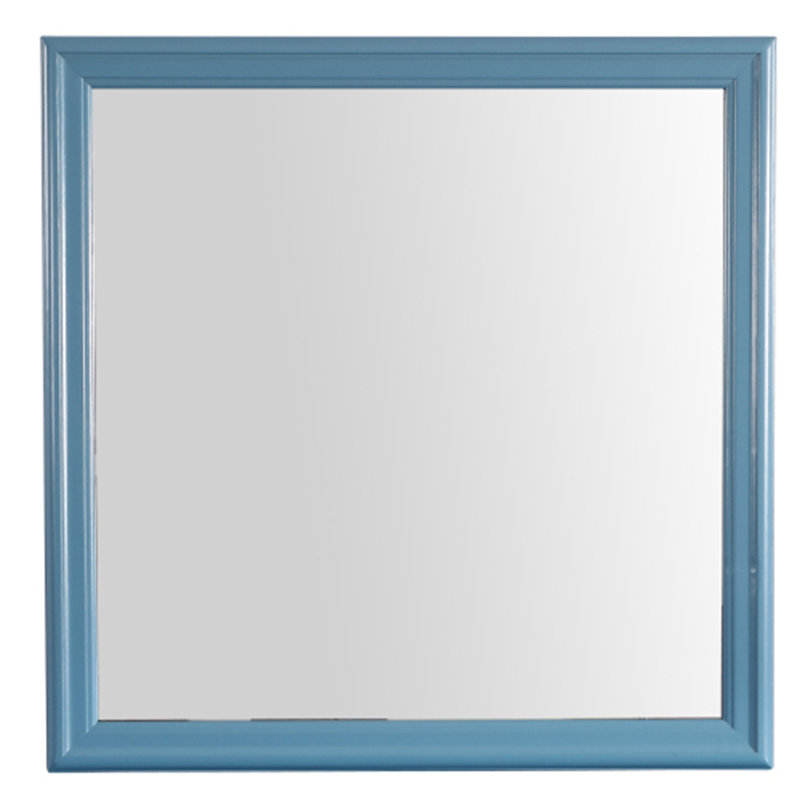 Miroir mural Burlington, Carrée, Sarcelle, 38 po x 38 po