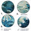 Glacier Glacial Sprial Pointillism I - Paysages, art rond en métal-928440336